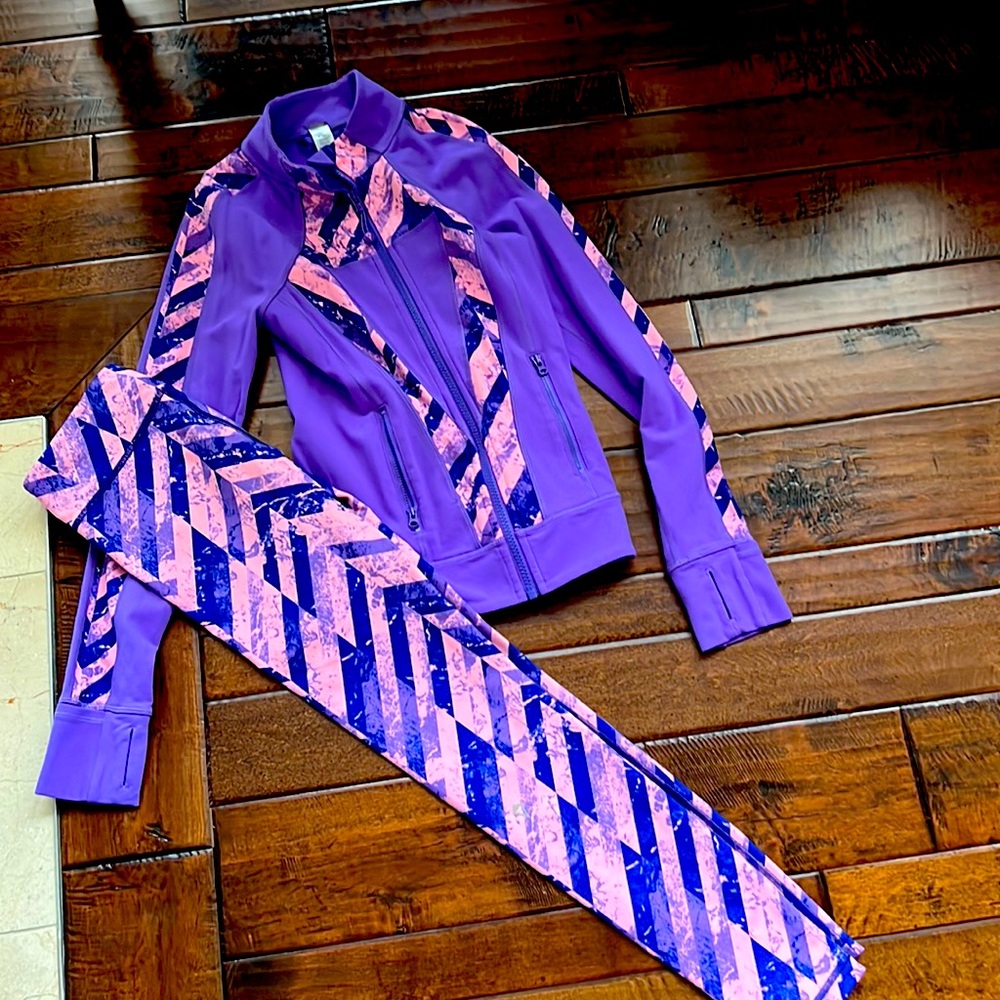 Ivivva size 10 2 piece outfit- zip up jacket and long pants